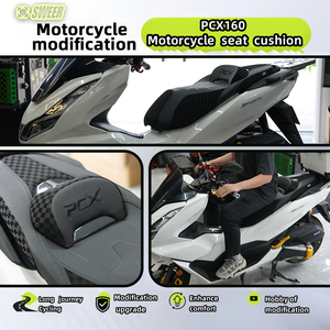 होंडा pcx160 मोटरसाइकिल सीट कवर का नया मॉडल आरामदायक और नरम बैकरेस्ट सीट बैग के साथ - Product Image 6