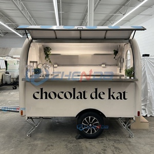 Carrito de Comida Completamente Equipado para Catering, Mini Camión de Comida Blanco para Snacks, Carrito de Hot Dogs, Remolque de Comida Personalizado - Product Image 1