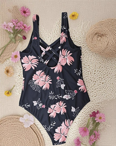 Traje de baño floral de una pieza para mujer, conjunto de traje de baño de secado rápido, traje de baño personalizado con estampado completo, traje de baño de diseñador. - Product Image 5