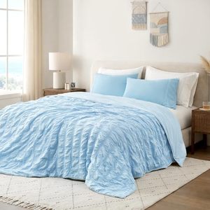 Piumino Rinfrescante in Seersucker a Quadri Leggero per Chi Soffre il Caldo e Soffre le Sudorazioni Notturne - Offerta Speciale - Product Image 6