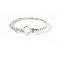 Groothandel RVS Geluksklaver Vierbladige Klaver Mode Haakgesps Armband Trendy Dames Sieraden Cadeau