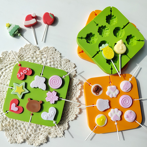 Molde cuadrado de silicona para hornear, utensilio para hornear pasteles, piruletas con patrón de dibujos animados, caramelo, Chocolate, decoración de pasteles - Product Image 1
