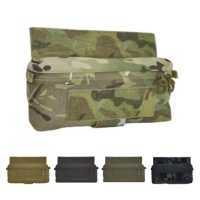 Pochette abdominale tactique détachable en nylon pour porte-plaques, gilet tactique et harnais de poitrine, pour la chasse et les sports MU