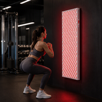 Lumière thérapeutique rouge pulsée 1200W, panneau de luminothérapie LED infrarouge multi-longueurs d'onde avec support électrique horizontal et vertical