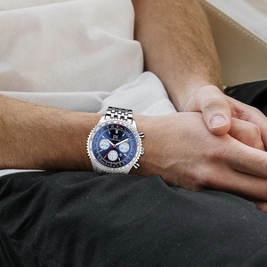 Montre tendance pour homme <span class=keywords><strong>IIK</strong></span> 1351, marque haut de gamme, bracelet en acier argenté, montre à quartz, calendrier, lumineuse, étanche, montre-bracelet pour affaires - Product Image 5