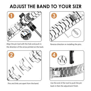 Bracelet de remplacement en acier inoxydable Bracelet de montre en métal pour Apple Watch Series 8 9 Ultra 2 49mm - Product Image 4