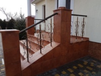 Escaliers préfabriqués couleur or balustrade en aluminium balustrades rampes en fer main courante