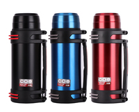 Thermos de grande capacité Pot de 2 litres Flacon personnalisé Bouteille d'eau avec poignée Pichet portable Bouilloire Voyage Demi-gallon Camping Extérieur
