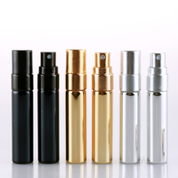 5ml 10ml UV doré argent noir cosmétique flacons en verre tube bouteilles en verre de diffuseur de parfum vaporisateur en aluminium atomiseur