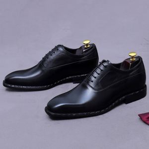 รองเท้าหนังลำลองแฟชั่นสำหรับผู้ชาย 6 ซม. เพิ่มความสูง ปลายแหลม ฤดูใบไม้ร่วง สไตล์เรโทร อ็อกซ์ฟอร์ด กันน้ำ ระบายอากาศได้ดี ไซส์ใหญ่ - Product Image 6