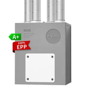 E-VIPO Hoge Efficiëntie 600m3/H 100% Epp Residentiële Warmteterugwinning Ventilatiesysteem Luchtrecuperator Ventilatiewand