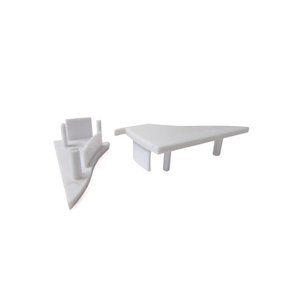 Coppia di tappi terminali di estrusione in alluminio serie 6000 per soffitto a parete BA4001 T5 tempra servizio di lavorazione per decorazioni