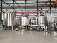 Système de brasserie clé en main contrôlé par PLC 5BBL/500L avec cuve sous pression - Équipement complet de brassage de bière pour microbrasserie, pub, alcool
