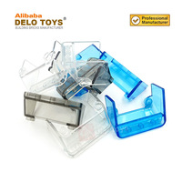DELO TOYS Blocs de construction en plastique ABS, pièces de bricolage, briques 3*4*1 Pare-brise 3 X 4 X 1 1/3 avec 2 goujons sur le dessus (N°2437)