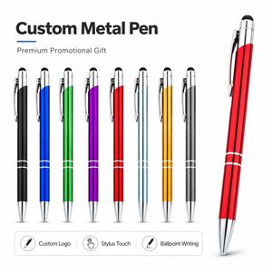 Bolígrafo con Pantalla Táctil Metálica y Logotipo Personalizado, Bolígrafo con Punta de Bola, Cuerpo de Aluminio Pintado con Colores en Aerosol, para Regalo Promocional Corporativo - Product Image 1