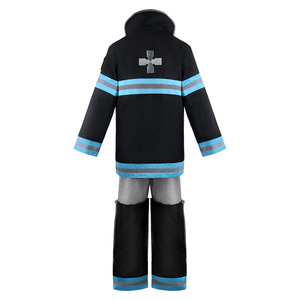 Disfraz de Cosplay de Shinra Kusakabe de Fire Force, Uniforme de Bombero Masculino, Equipo 8, Traje de Juego de Rol de Anime, Verano 2022 - Product Image 3