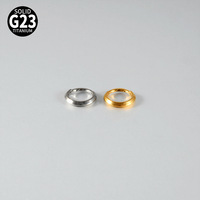 Anneau de nez, d'oreille ou de lèvre en titane F136 G23, design géométrique à chanfrein lisse, segment sans soudure, bijou de piercing.