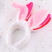 Serre-tête LED Lumineux Oreilles de Lapin, Jouet LED Clignotant, Bandeau en Peluche Lumineux, Décoration de Tête pour Fête, Concert, Festival