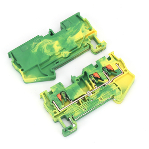 Pt 4-đôi PE 1 trong 2 ra mặt đất đất Din Rail khối thiết bị đầu cuối thức ăn thông qua đẩy trong kết nối điện - Product Image 5