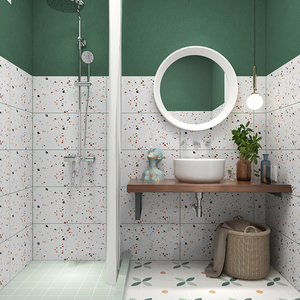 Macaron-azulejos de cerámica de estilo nórdico, azulejos de pared de cerámica brillantes de 300x600mm, partículas de colores brillantes, <span class=keywords><strong>terrazo</strong></span> <span class=keywords><strong>pulido</strong></span> - Product Image 4