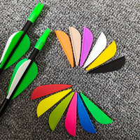 Plumes de flèche en TPU en forme de goutte d'eau de 1,75 pouce/2 pouces/3 pouces/4 pouces avec tige en carbone et plume en plastique pour la chasse DIY