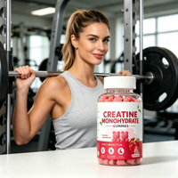 Complément Nutritionnel Sportif en Forme Personnalisée, 30 Portions, Fabrication Directe OEM, Gummies à la Créatine pour Athlètes de Force