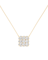 Collier pendentif cube en or jaune massif 18 carats avec diamant de laboratoire 3 carats, collection Héritage, bijoux fins d'investissement, chef-d'œuvre d'atelier