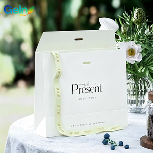 Bolsa <span class=keywords><strong>de</strong></span> Regalo <span class=keywords><strong>de</strong></span> Papel Dorado <span class=keywords><strong>de</strong></span> Lujo, Rígida y Grabada, 100 Unidades/Caja, para Aniversarios y Festivales, Regalos Premium - Product Image 1