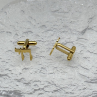 Boutons de manchette personnalisés avec symbole Chai, cadeau de mariage juif pour le marié, en acier inoxydable plaqué or 18 carats, boutons de manchette Chai