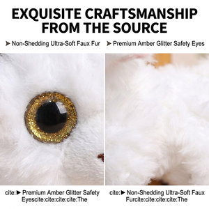 Porte-clés Kawaii Premium en peluche, breloque de sac mignonne en forme de chèvre ou de mouton, avec yeux scintillants de luxe, jouet agneau en fourrure bouclée, doudou en coton biologique - Product Image 2