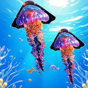 Kite Premium Jellyfish polpo aquilone per bambini principianti adulti facili da pilotare assemblare Design a forma di Delta - Product Image 3