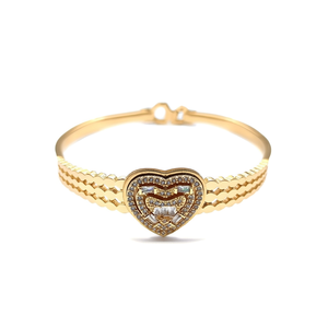 Fashion Charm <b>Bracelet</b> 316L Stainless Steel PVD Gold Plating Heart Design Women's Jewelry - Product Image 2