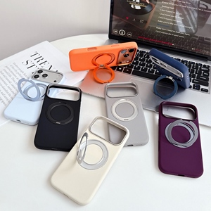 S133 360 °   Coque de téléphone en silicone liquide Rotatingholder, design antidérapant pour iPhone 17 18 Pro Max, coque magnétique antichoc - Product Image 6