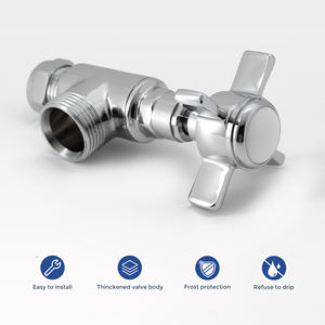 IVANCI Meilleure vente : Paire de robinets de radiateur manuels chromés à angle avec volant croisé pour système CVC - Product Image 6