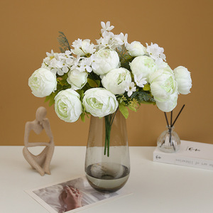 Fleurs de pivoine en soie de style européen Ruilisi à 13 têtes pour la décoration de la maison et des mariages - Product Image 4