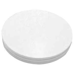 Planche à gâteau ronde blanche de 12mm Double tambour à gâteau résistant à la graisse dorée de 10 pouces - Product Image 1