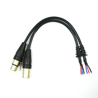 Kabel Audio Kustom 1 ke 2 Male Cantell Power Wire Harness PVC Insulated HLR Cable DC5521 Kabel Ekstensi Audio Mikrofon