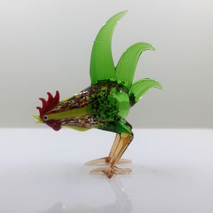 El yapımı Lampwork Murano horoz heykelcik çeşitli renkler fabrika doğrudan sıcak satış cam el sanatları - Product Image 1