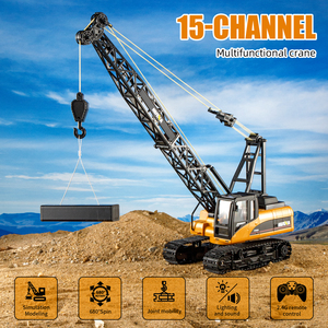 รถเครนบังคับวิทยุ 1:14 2.4G 15 ช่องสัญญาณ รถบรรทุกก่อสร้าง รถก่อสร้างคอนกรีตเสริมเหล็ก ของเล่นเสริมพัฒนาการ ฮุยนา 1572 - Product Image 3