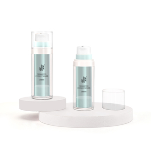 Botella sin aire de doble capa de 30ml y 50ml, botellas cosméticas recargables de resorte TPE de plástico ecológico, botella de crema para mascotas PP sin mí - Product Image 3