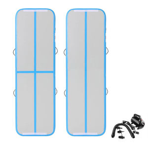 Fábrica logotipo personalizado tamaño grande PVC aire piso pista de aire 6m 8m 10m 12m 15M 20m pista de aire inflable gimnasia colchoneta - Product Image 1