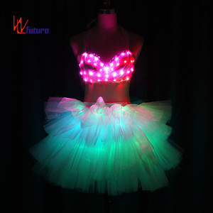 Ropa del futuro Festival Accesorios <span class=keywords><strong>de</strong></span> baile Sujetador con luz Led Traje <span class=keywords><strong>de</strong></span> danza del vientre Vestido <span class=keywords><strong>de</strong></span> baile latino nocturno Leotardos <span class=keywords><strong>de</strong></span> <span class=keywords><strong>Ballet</strong></span> - Product Image 5
