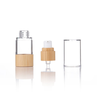Botol Losion pompa pengap kemasan kosmetik kayu bambu kualitas tinggi botol kosmetik plastik kedap udara