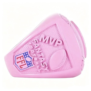 Anillos de Campeonato de Fútbol de Fantasía 'FFL' 2026, Joyería Deportiva Unisex de Aleación Chapada en Oro Rosa para Regalos de Aniversario y Fiestas - Product Image 4