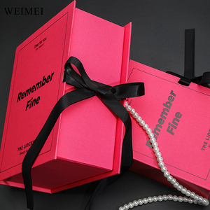 Custom Pink Magnetic Foldable Rigid <b>Gift</b> <b>Box</b> with Ribbon Personalized <b>Cardboard</b> Clothing Packaging <b>Box</b> - Product Image 5