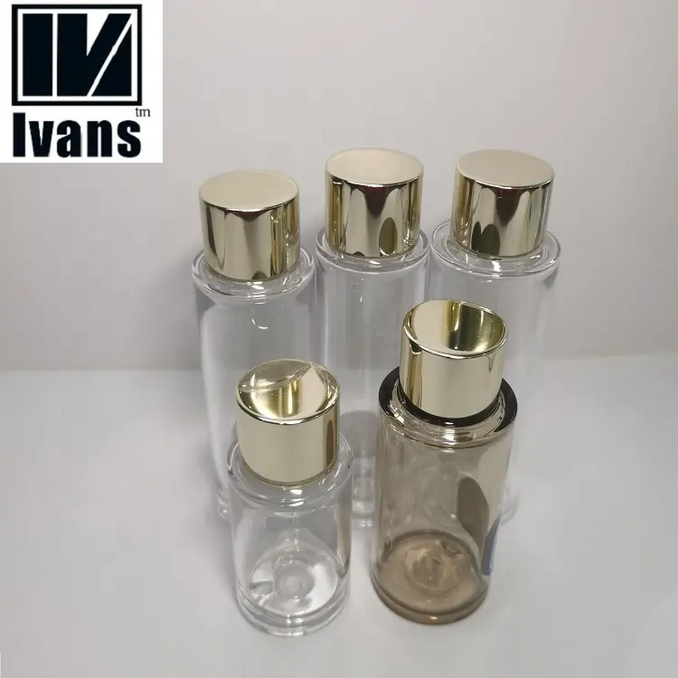 IVANS bottiglia di plastica trasparente di lusso 15ml 20ml 30ml 50ml confezione cosmetica mini Set bottiglia di essenza crema