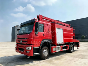 Camion de pompiers aérien HOWO 4x2 avec tour d'incendie surélevée de 16 m pour la lutte contre les incendies en usine et les secours en immeubles de grande hauteur - Product Image 2