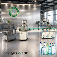 Prix Usine 500BPH 12 Têtes Usine d'Embouteillage d'Eau Minérale Semi-Automatique Complète avec Lavage, Remplissage et Bouchage pour Bouteilles PET de 0,1 à 2L