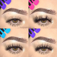 Faux cils 3D en vison naturel, courts, bande complète 6D, vente en gros