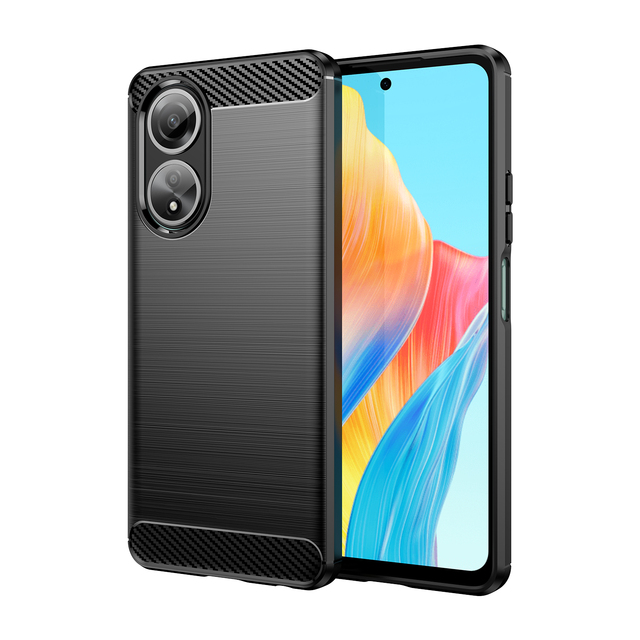 Silicone Soft Back Cover Tpu Mobile Phone Case Carbon Fiber for OPPO A78 A58 4G Fashion Tpu for OPPO A2 Pro